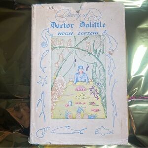 Vintage Story of Doctor Dolittle”Book with Illustrated Cover, Book Club Ed. 1948